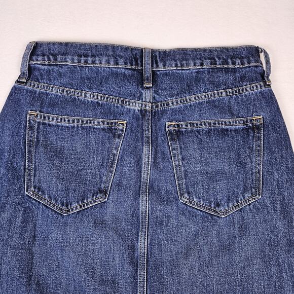 J.Crew High Rise Denim Front Slit Midi Skirt Womens 4 Pencil Western CB967 Jean - Picture 7 of 16